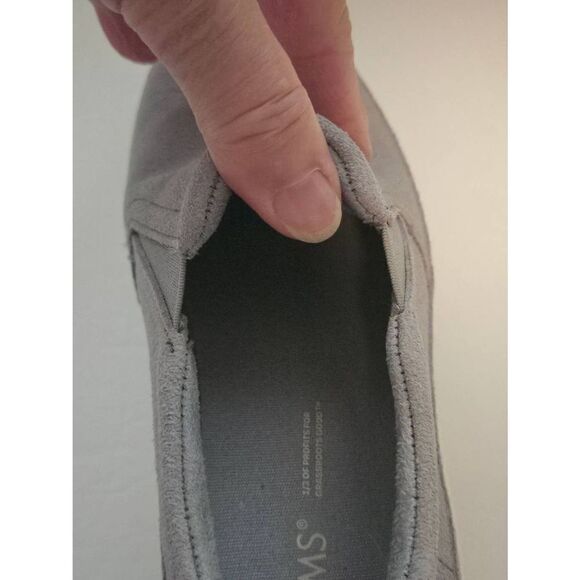 TOMS platform Suede ladies slip on shoe Nwot - Picture 8 of 12